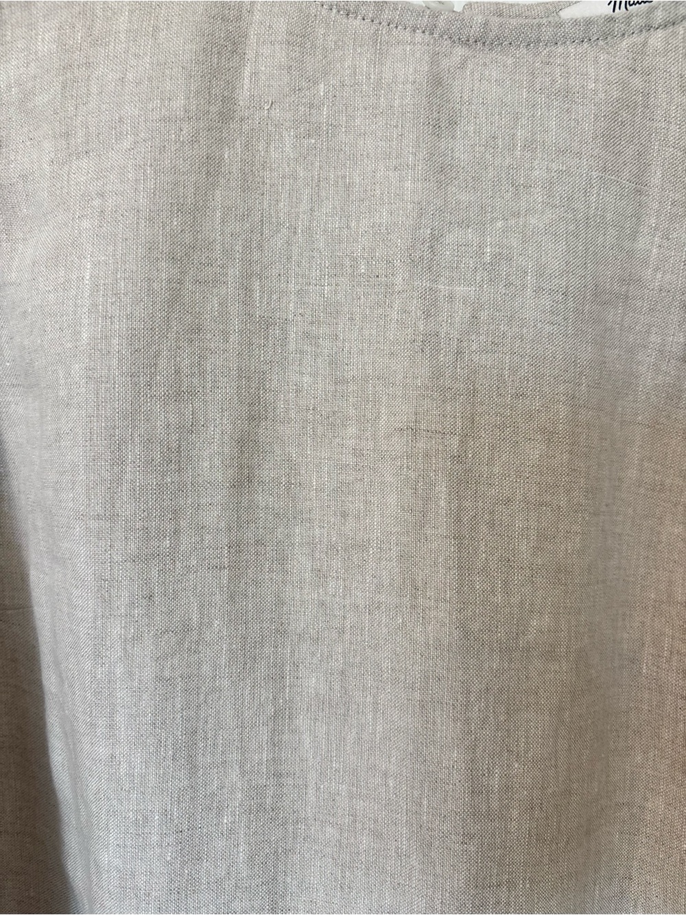 Madewell Sleeveless Mini Shift Dress in Light Beige Linen Transitional - Picture 11 of 11